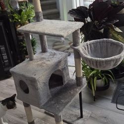 Multi Level Cat Tree With Hammock