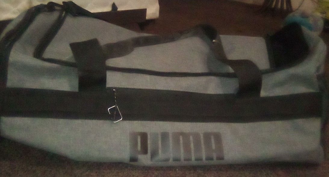 Grey Puma duffel bag