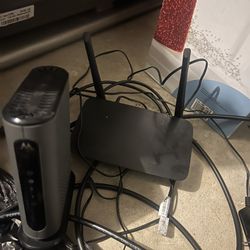 Linksys Router And Motorola Modem For Sale