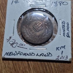 Newfoundland 1880 One 1 Cent