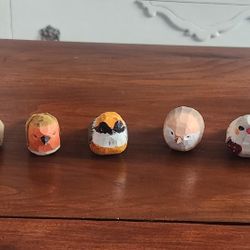New Hand Painted and Carved Wooden Birds 
