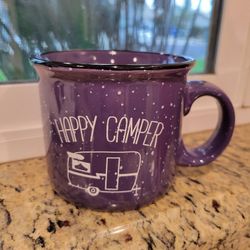 Happy Camper Ceramic Mug. Would Make A Nice Gift. 