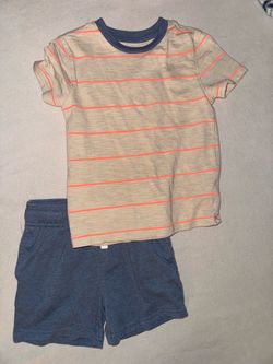 Kids Striped T-Shirt and Shorts Set