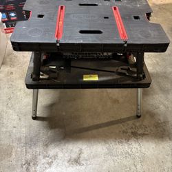 Keter Folding Work Table, Portable Workbench w/ Clamps