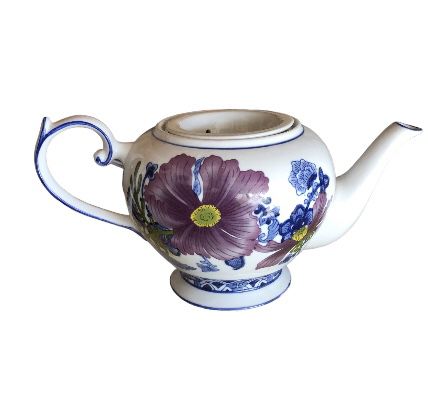 🟤 Jardin Bleu Tea Pot Flowers Romancing Provence Collection