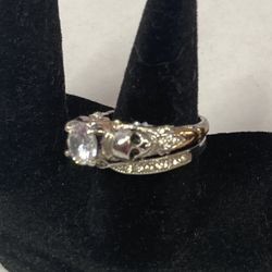 Gothic Skull Engagement Wedding Ring, Size 7