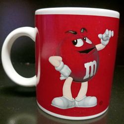 Red M&M Chocolate Candy Coffee Tea Mug Drinking Glass