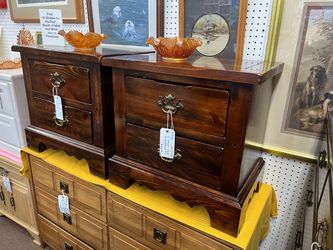 $69 Each - 2 Drawer Dark Nightstand