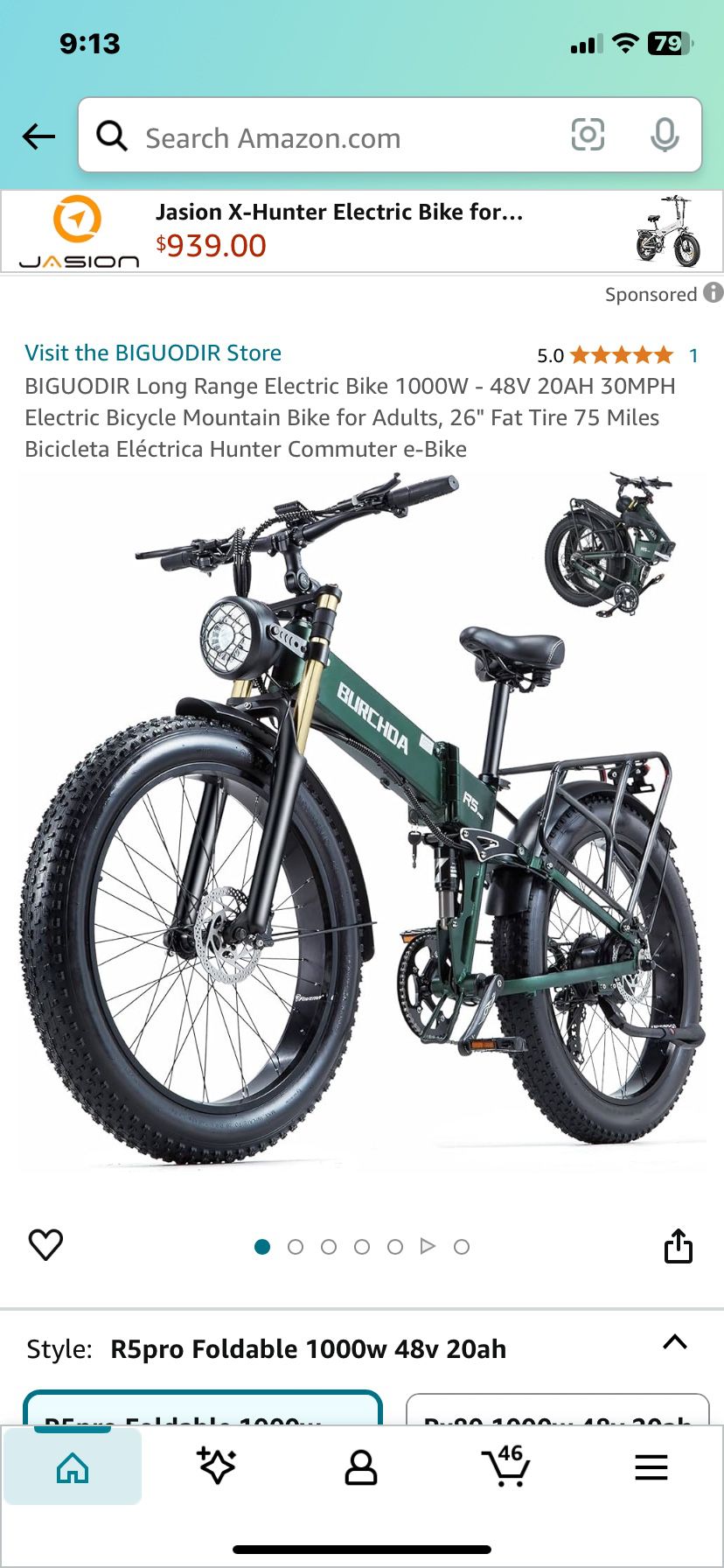 “Like New” $800 Electric Bike