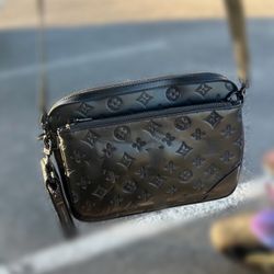 Black Monogram Messenger Bag Set