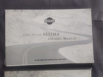 2000 Nissan Altima owner manual