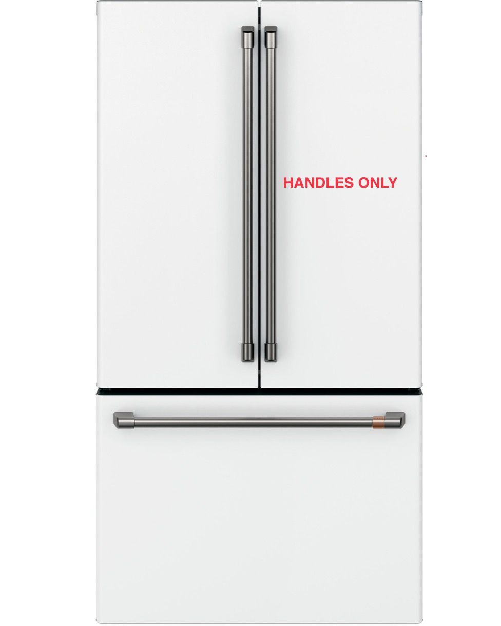 GE CAFE SERIES REFRIGERATOR & DISHWASHER HANDLES IN BRUSHED BLACK