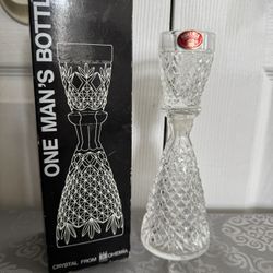 Czechoslavakian, Crystal, Decanter & Single Glass