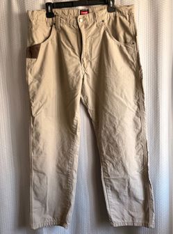 Wrangler Riggs Workwear Ranger Pants Men 38x30 Dark Khaki Carpenter Cargo 10WMWDK