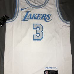 Anthony Davis Jersey Lakers Christmas City Edition Lore Series Elgin Baylor Size Large 2020-2021