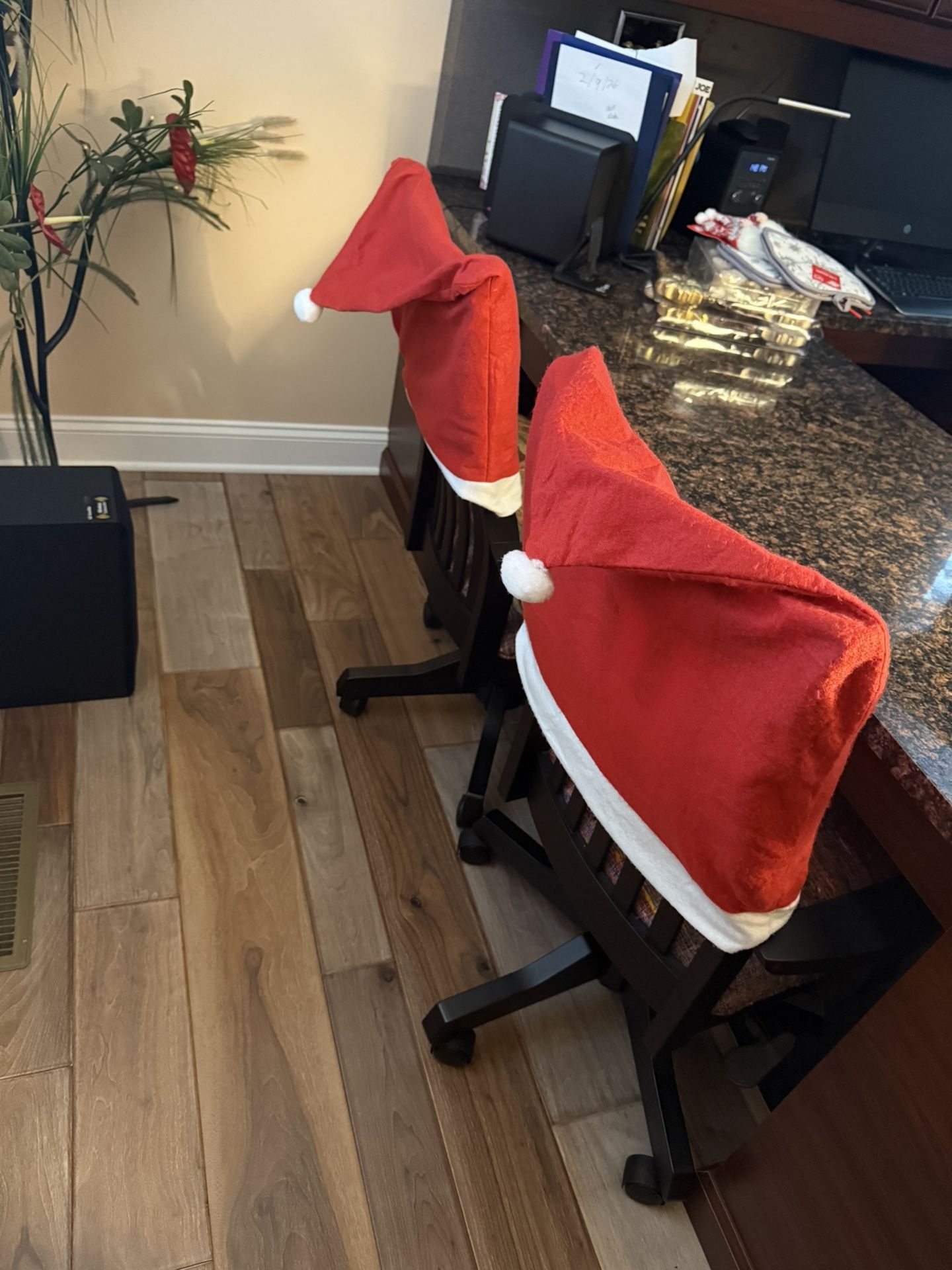 NEW… Pair of Santa Chair Covers