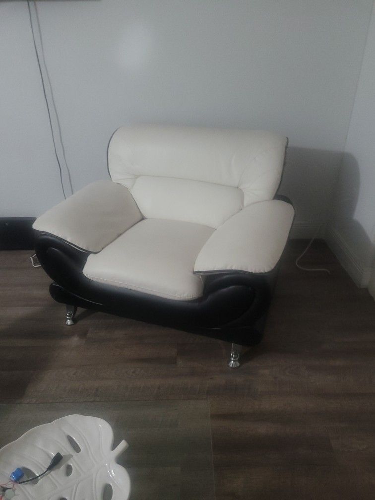 Set De 3 Muebles De Sala Blanco Y Negro ,usado