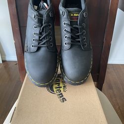 Doc Martin steel toe work shoes.