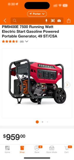 Generac PM9400 9,400kwh Push-Button start Generator