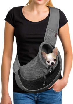 YUDODO Reflective Pet Dog Sling Carrier Breathable Mesh Travel  for Dogs Cats Small No Tag