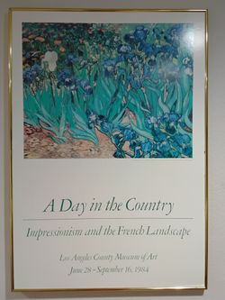Vintage LACMA Impressionism Framed Art Poster 24x35 – Gold Metal Frame