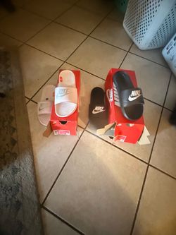 Nike Victori 1  Slides — 2 Pairs - women’s size 10 & 11