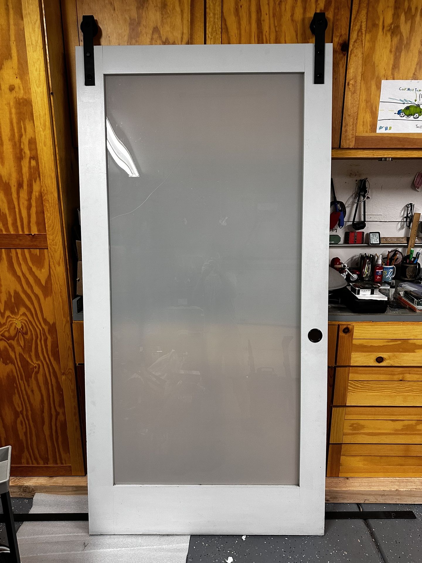 Slide Farm Door Style With Glass Includes Railing