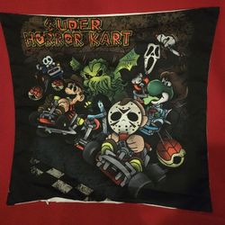 17" By 17" Super Horro Kart Pillow Case 