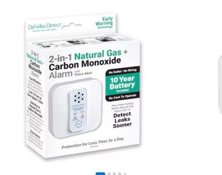 DeNova Detect 2-in-1 Battery Operated Natural Gas/Carbon Monoxide Detector