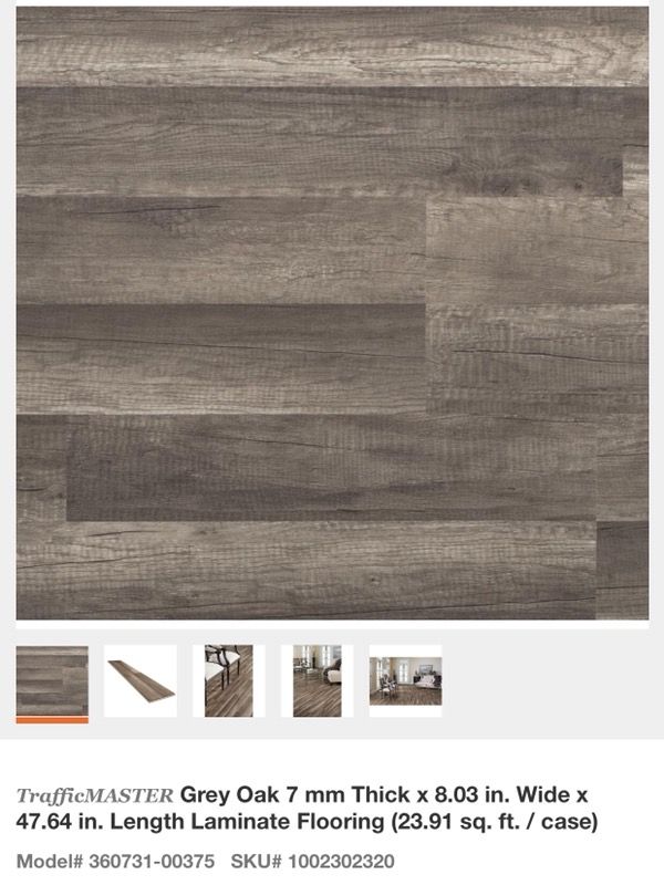 Trafficmaster Grey Oak 7 Mm Thick X 8 03 In Wide 47 64 Length Trafficmaster Grey Oak 7 Mm Thick X 8 03 In Wide 47 64 Length Laminate Flooring For Glendale Az Offerup