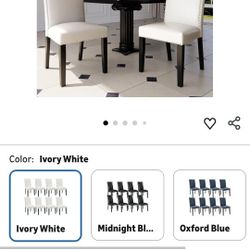 LEEMTORIG Set of 2 Upholstered Parsons Dining Chairs $180