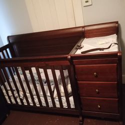 Kalani Crib With Attached Drawers And Changing Table