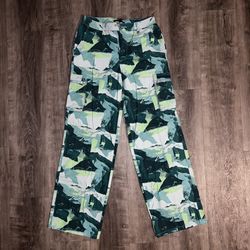 Woman’s blue/green festival Forever 21 cargo pants size S