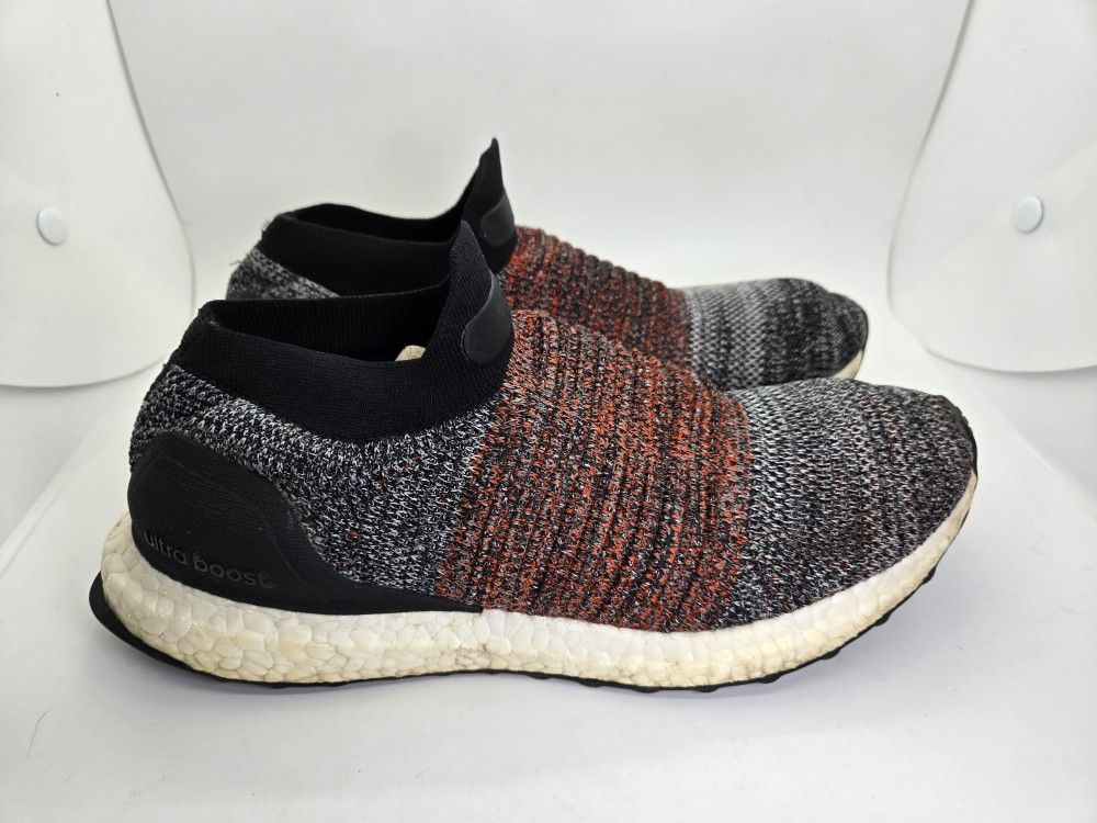 Adidas UltraBoost Laceless Shoes Mens 7.5 Grey Red Running Athletic Gym  Sneakers - coffeafoods.com