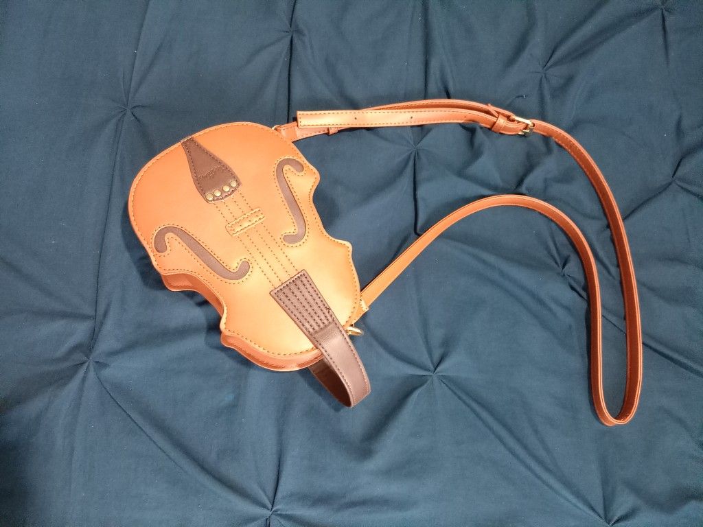 Cute Violin Crossbody Purse