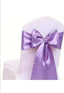 50 pcs. Lavander purple  satin sashes new party decor