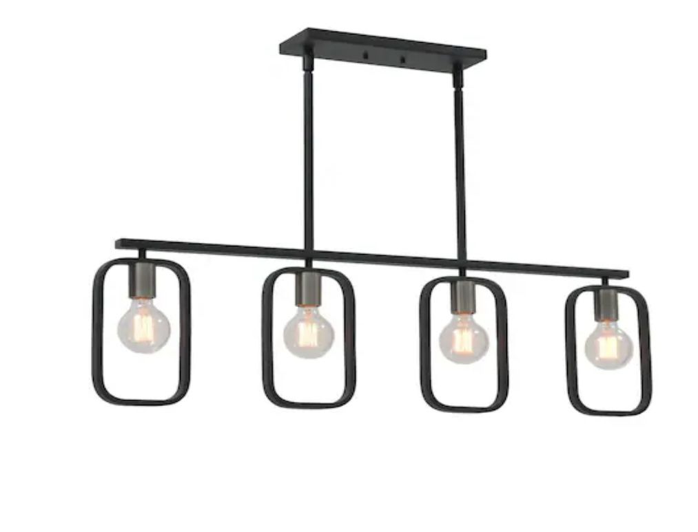 Origin 21 Trego 4 - Light Matte Black Modern/ contemporary Cage For Use in Bedrooms, Dining Rooms, Foyers, Kitchens, Living Rooms Chandelier