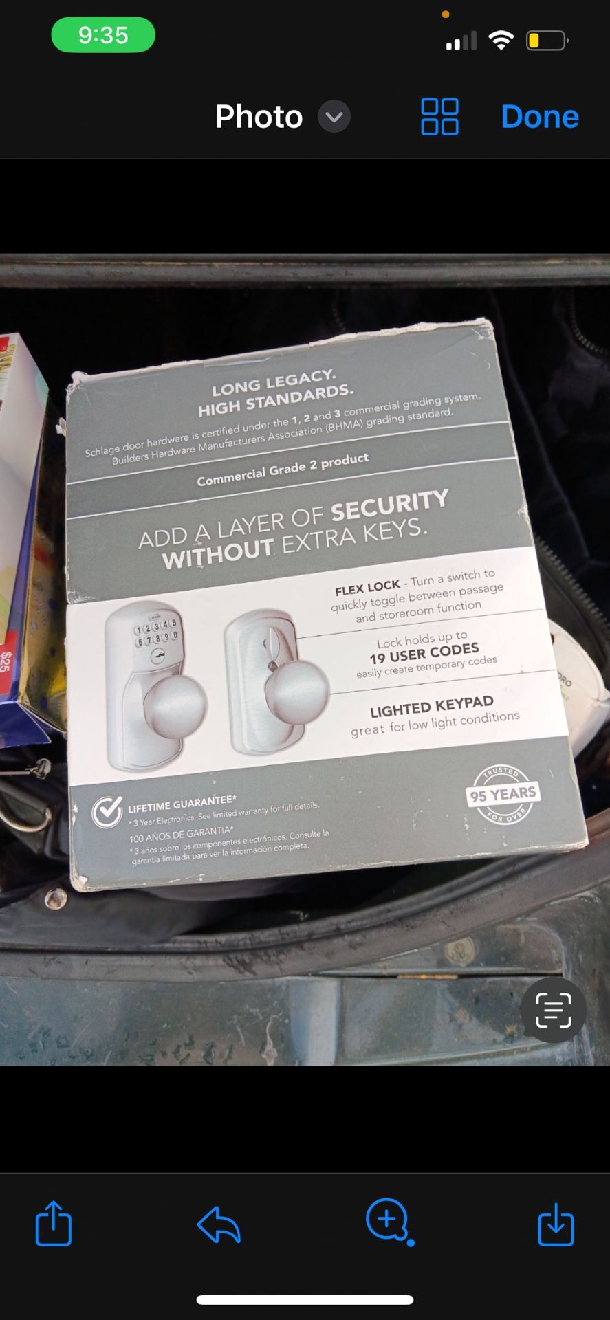 Security Door Knob Schlage Plymouth Orbit Code Access Silver NEW