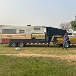 Camper With Gooseneck Trailer 
