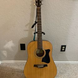Ibanez Acoustic Guitar + Case + Stand + Strap