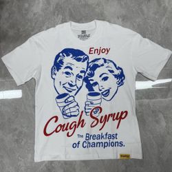 ALOCS “BREAKFAST OF CHAMPIONS” WHITE TEE SIZES M & L