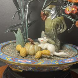 Chinese Oil Jade Bond Tree 