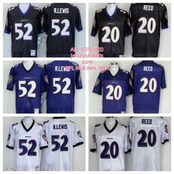 Baltimore ravens Ray Lewis Ed Reed Vintage football jerseys