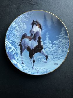 Horse collectible plate