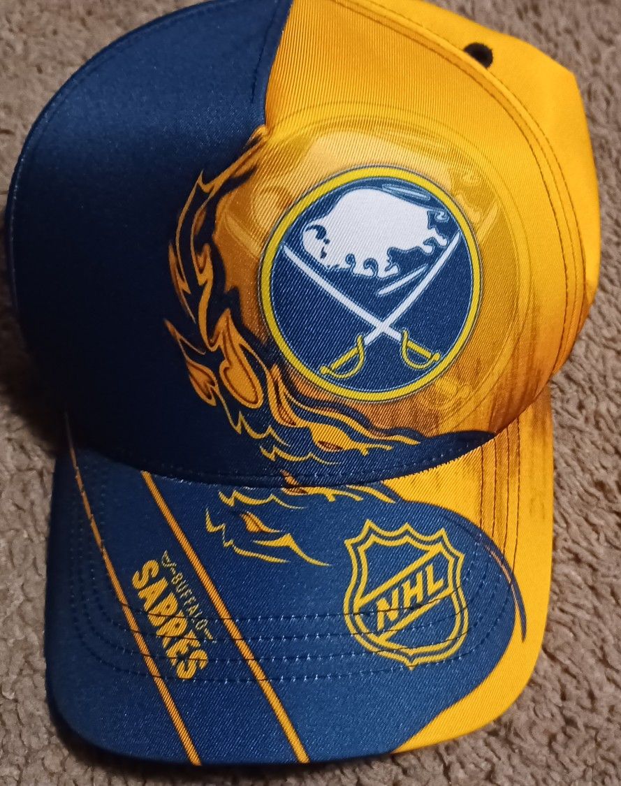 Buffalo Sabers Hickey Cap Hat Snapback Fits Most New Dahlin Norris Tuch