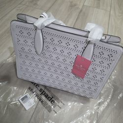 Kate Spade Perforated Tote - True White / NWT