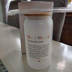 Soul Sister Glass Cups With Lids And Straws