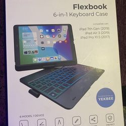 Flex book IPad 10.2” Keyboard + Case (MINT)(Multicolor)