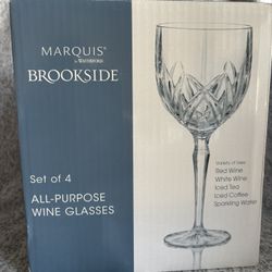 Waterford Marquis BROOKSIDE Wine Glass Set Of 4