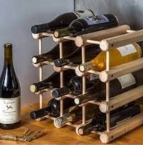 Wine Rack Wood Modular 12 Bottle Adjustable Configuration Origami Stick Pole Design Crate Barrel Pottery Barn Restoration Hardware Williams Sonoma Peg